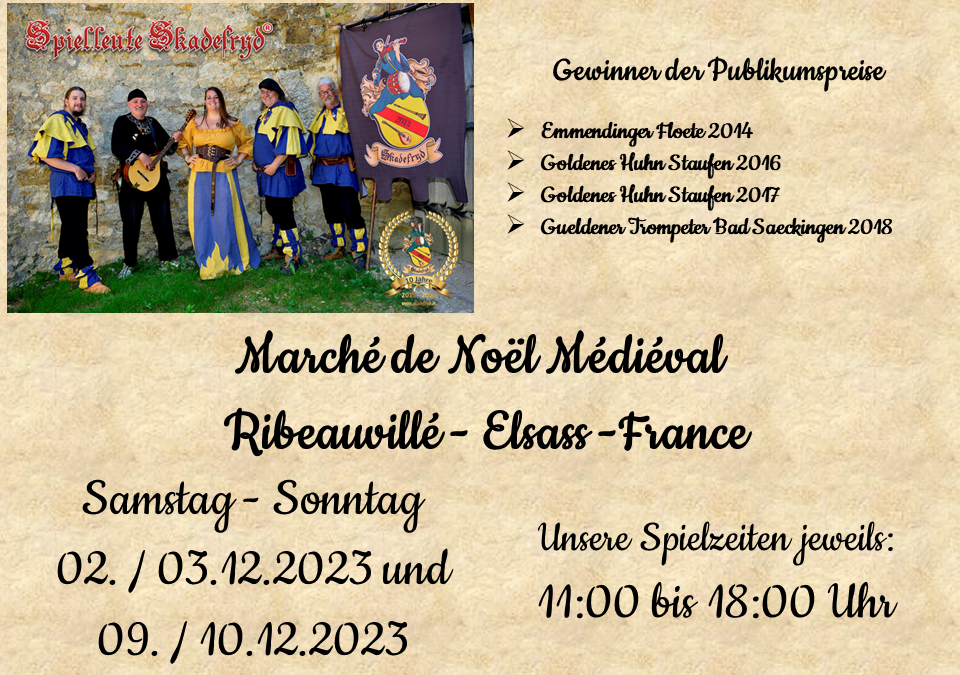 Marché de Noël Médiéval Ribeauvillé – Elsass -France